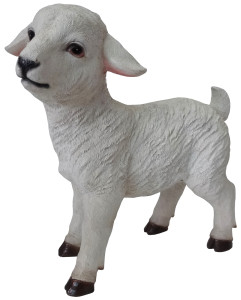 Figura owcy do szopki bożonarodzeniowej z żywicy poliestrowej, wysokość 29 cm