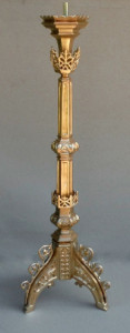 Lichtarz mosiężny, wysokość 68 cm